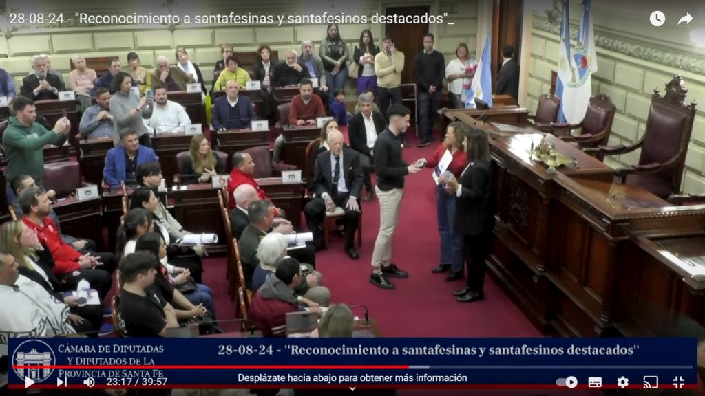 Cámara de Diputados de la Provincia “Reconocimiento a santafesinas y santafesinos destacados”