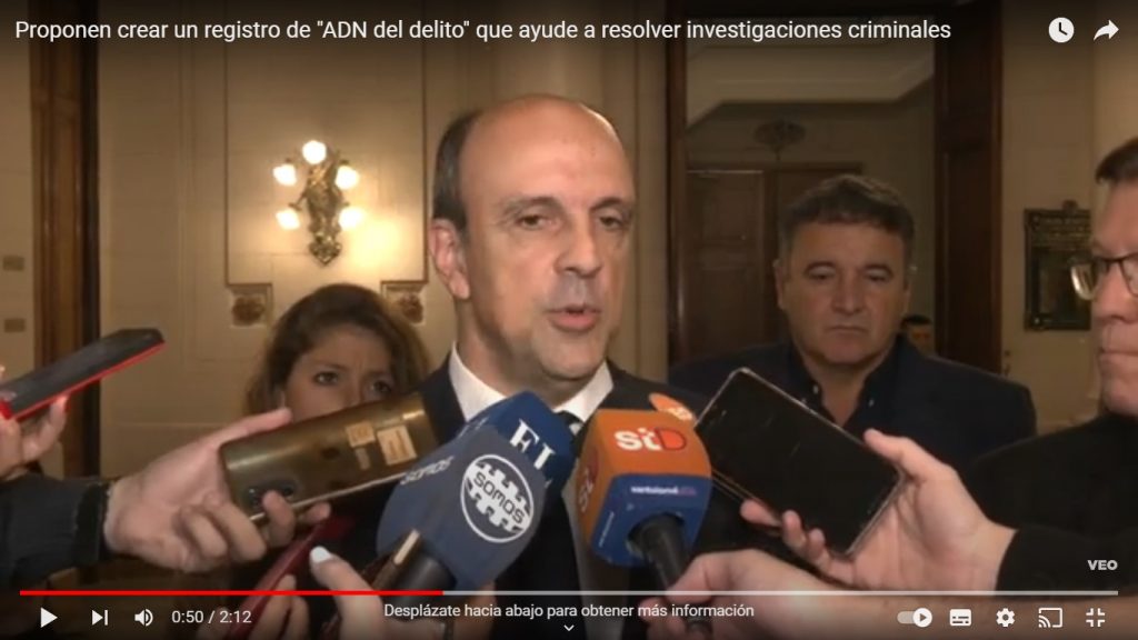 José Corral : Proyecto para crear un registro de “ADN del delito” que ayude a resolver investigaciones criminales