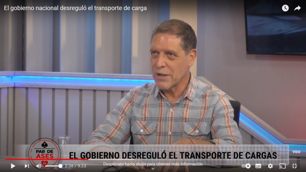Mario Ramello sobre la desregulación del transporte de cargas anunciada por el Gobierno Nacional.