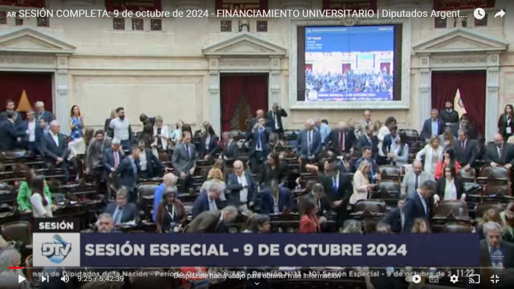 La Cámara de Diputados de la Nación ratificó el veto al financiamiento universitario
