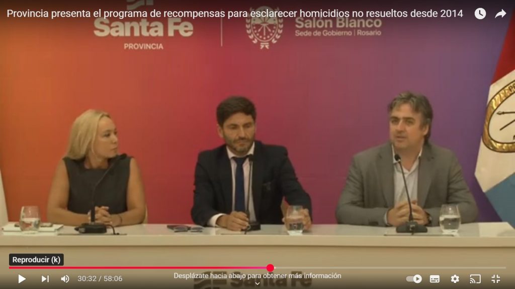 Provincia presentó el programa de recompensas para esclarecer homicidios no resueltos desde 2014