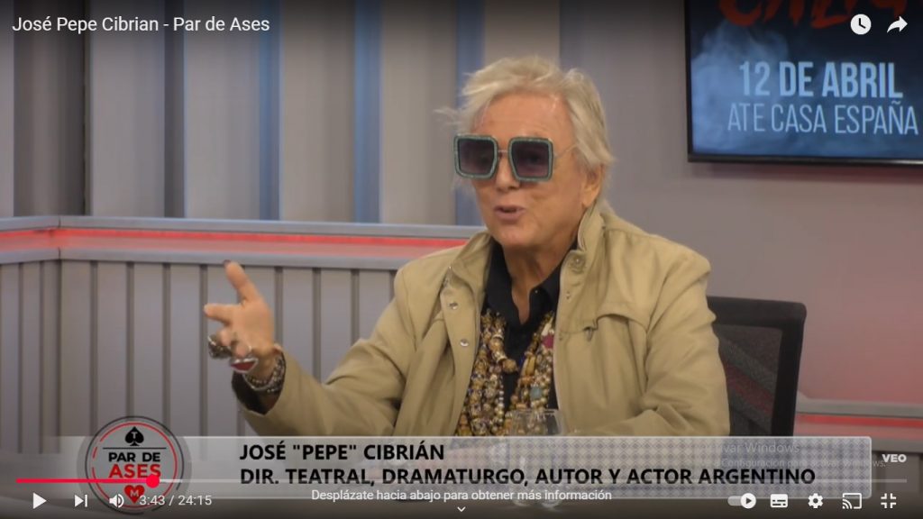 José Pepe Cirbrián en la Santa Fe. “Se es hombre en la vida, no en la cama”