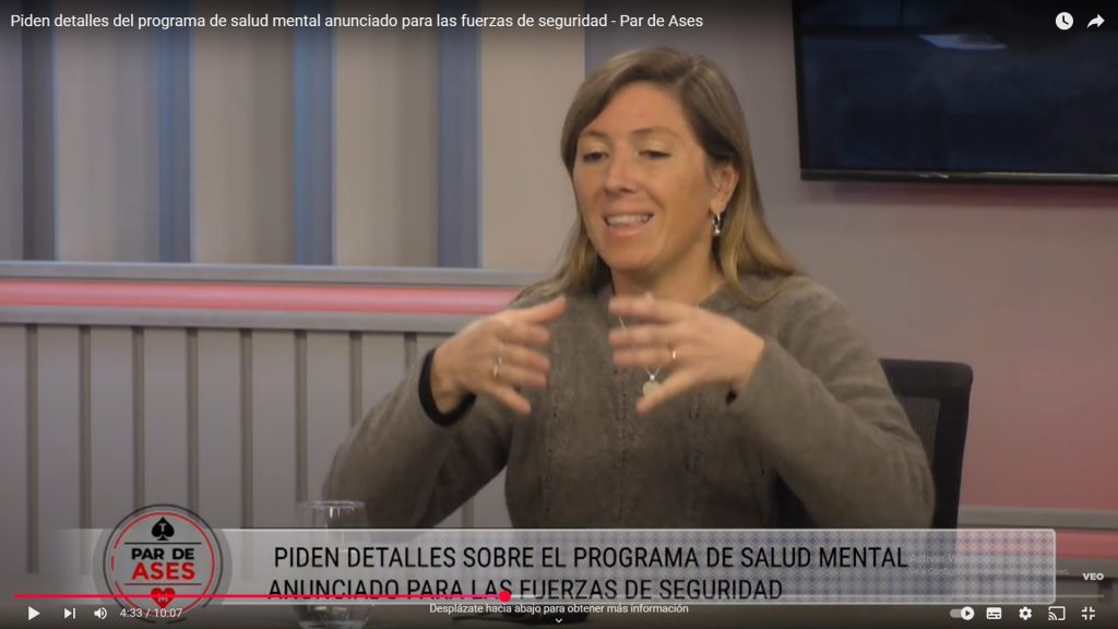 Natalia Armas Belavi : Piden detalles del programa de salud mental anunciado para las fuerzas de seguridad.