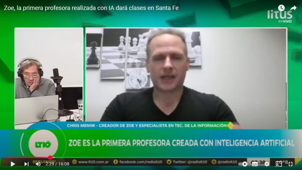 Zoe, la primera profesora realizada con IA dará clases en Santa Fe