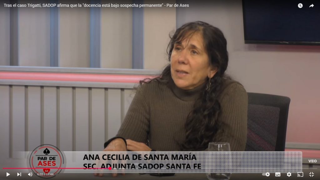 Tras el caso Trigatti, SADOP afirma que la “docencia está bajo sospecha permanente”
